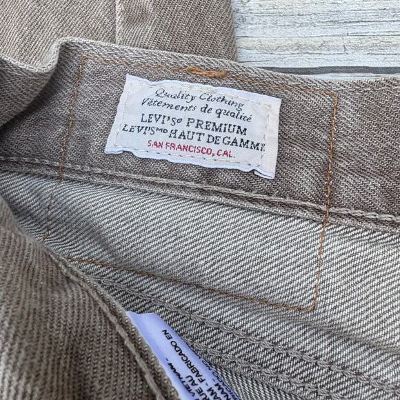 Levi’s Fresh Premium 501 Jeans 32x32 (30x27”) Brown Distressed Workwear Lemon - Picture 9 of 16